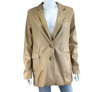 joie NWT Tan Vegan Leather Blazer M